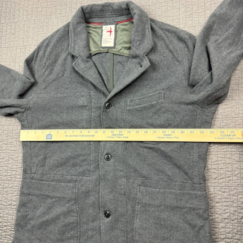 Relwen Trap Blazer Mens XL Gray Cotton Unstructured Sport Coat Jacket